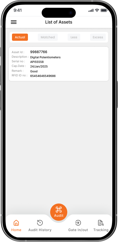 Stock Check app mobile screen